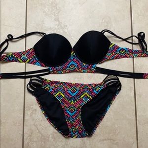 multi tribal colored bikini